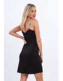 Black dress with fitted application MP62114 - Online store - Boutique